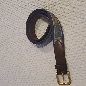 Vineyard Vines Mahi Whale Canvad/Silk Belt